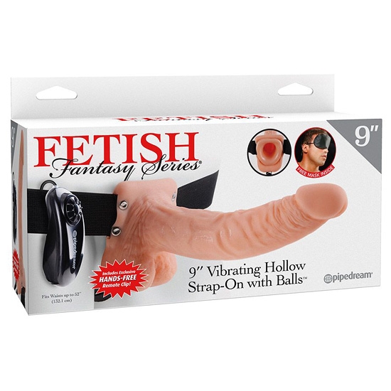 Страпон полый Pipedream 9" Vibrating Hollow