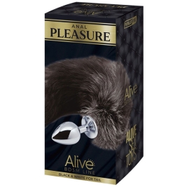 Пробка с хвостом Black &amp; White Fox